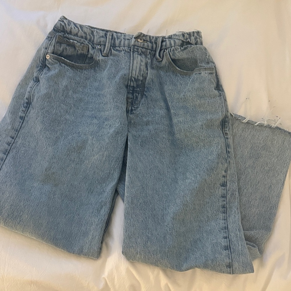Good American Relaxed Wide Leg Jeans